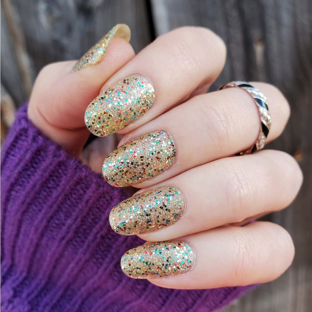 *Retired, HTF* Color Street: All the Jingle Ladies | Gold Glitter Christmas - Picture 1 of 7